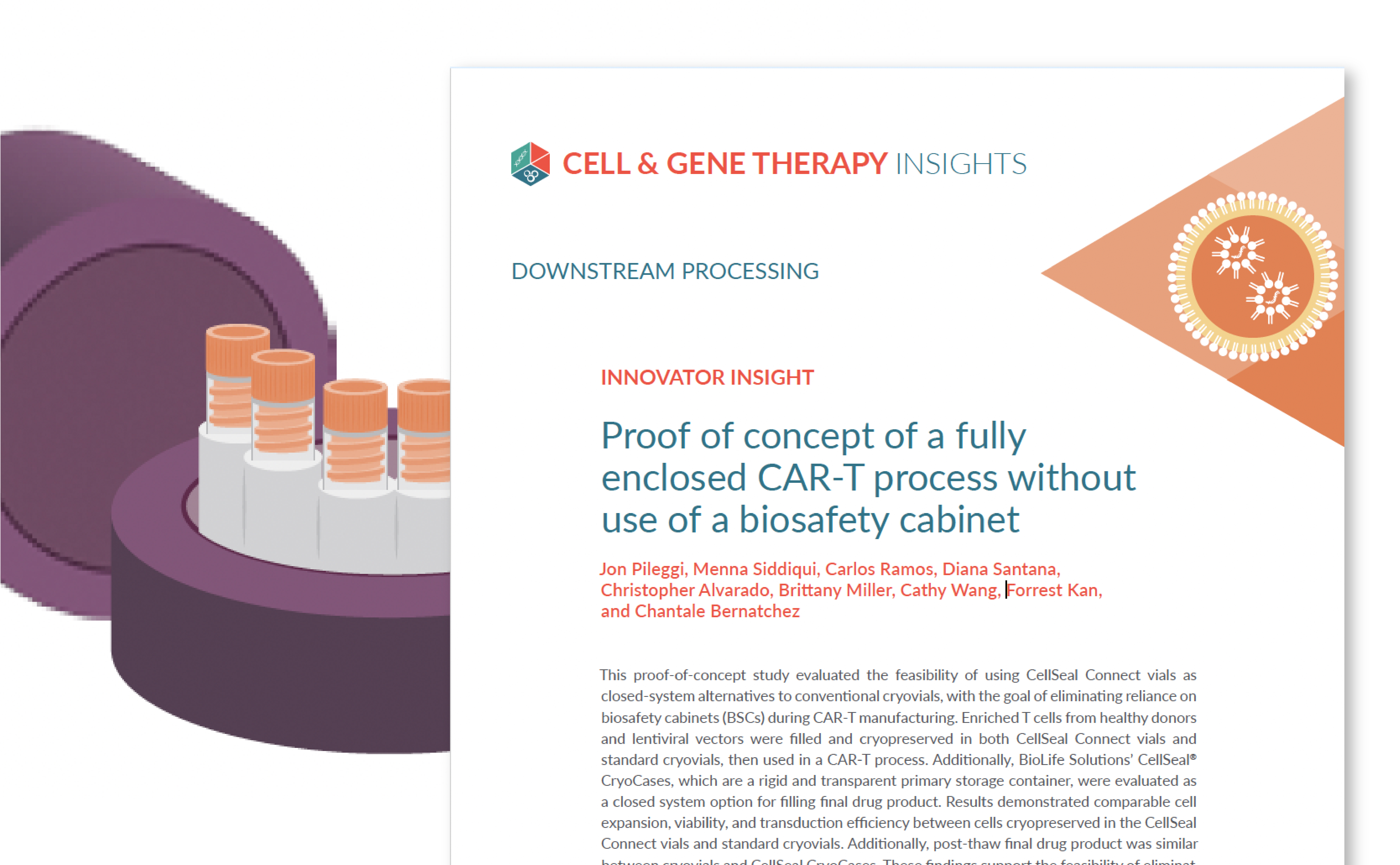 Proof of concept of a fully enclosed CAR-T process without use of a biosafety cabinet